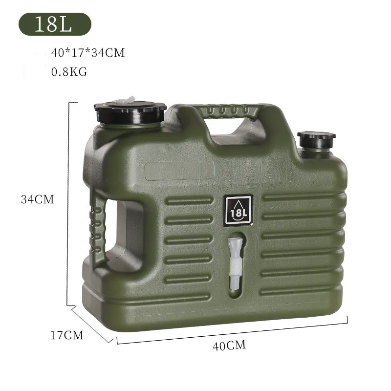 Outdoor Camping Bucket Food-grade Large-capacity Portable Storage Tank Household with Faucet Car Emergency Storage Bucket PE 12L