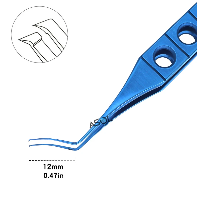 Factory hot sales ophthalmic surgical instruments curved ultrata style capsulorhexis forceps