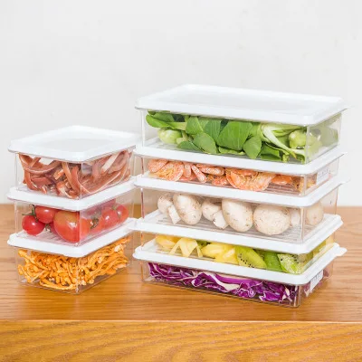 Korean fashion can be superimposed transparent refrigerator fresh-keeping box classification non-flavor sealed storage box