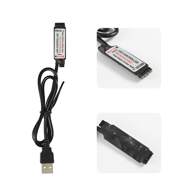 Двойной разъем 24/44 ключи RGB светодиодный мини-пульт дистанционного управления инфракрасный контроллер постоянного тока 12 В 24 6А цветной диммер