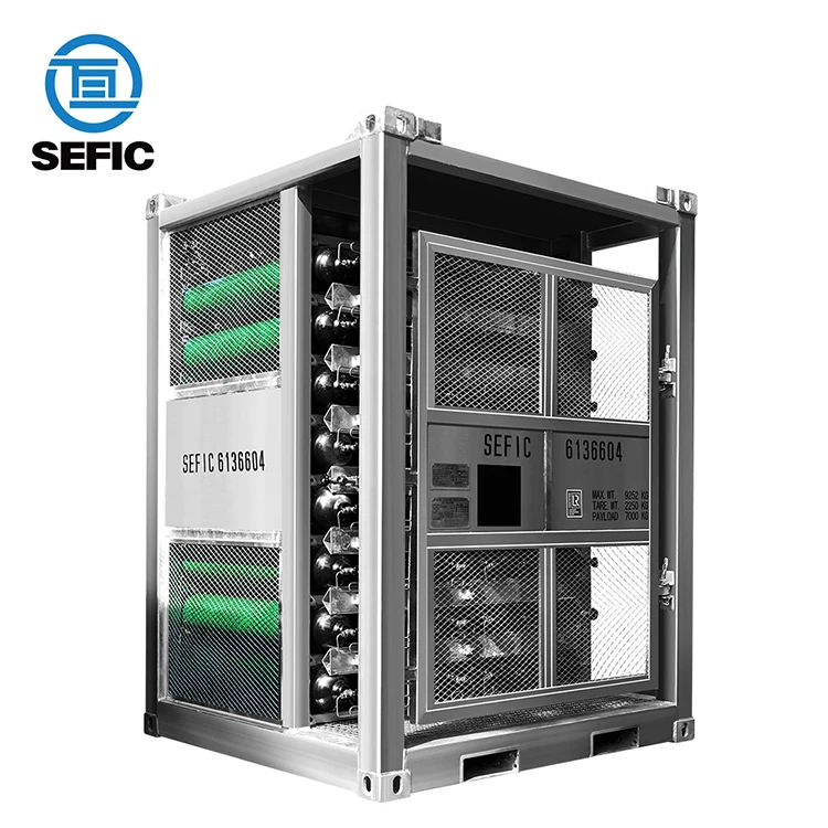 New 8x8 64units DNV 2.7-1 Gas Cylinder Rack Stainless Steel Material Offshore Gas Cylinder Rack