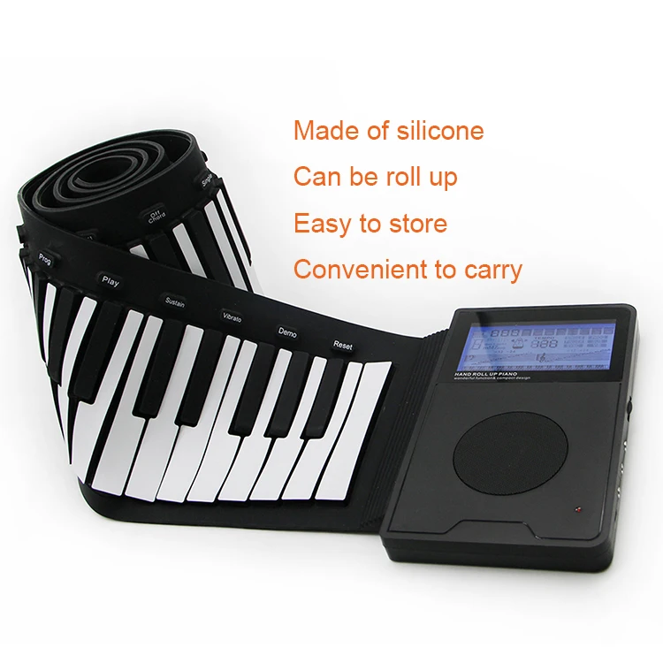 Midi Digital Controller Synthesizer Roll Up Piano Silicon Roll Up Piano For Child Musical Instruments Folding Soft Electron Orga