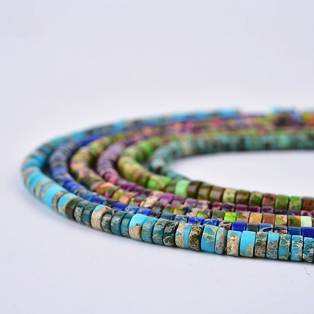 Wholesale 2x4mm Imperial Jasper High Quality heishi Disc Spacer Loose Beads for Jewelry Making