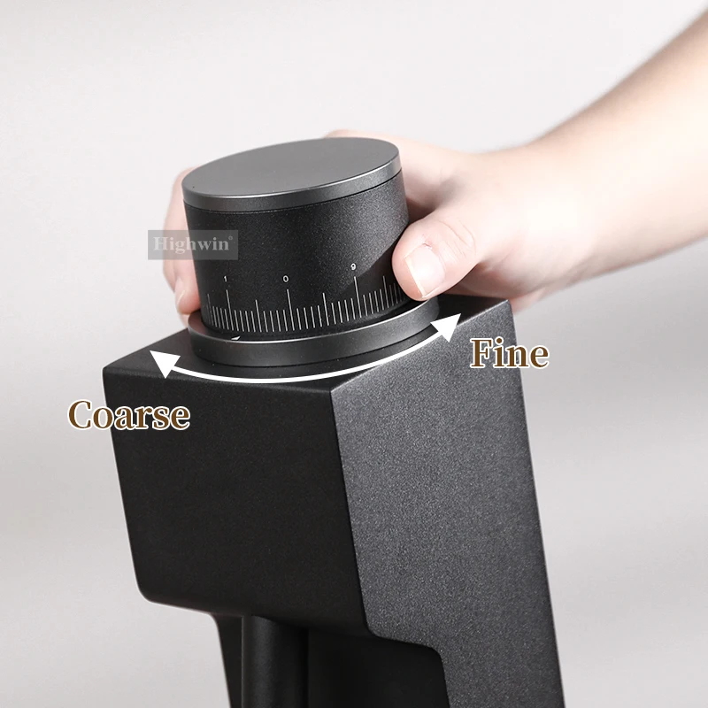 HIGHWIN Adjustable Grinding Setting Coffee Grinder Aluminium Alloy Body Electric Coffee Grinder