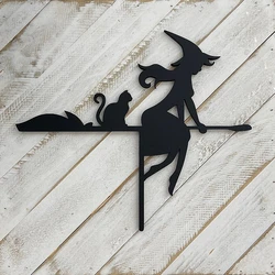 Фабрика, сделанная на заказ, праздничный деревянный уголок для двери, декор для Хэллоуина, угловой декор, праздничные украшения, осень, ведьма, День благодарения