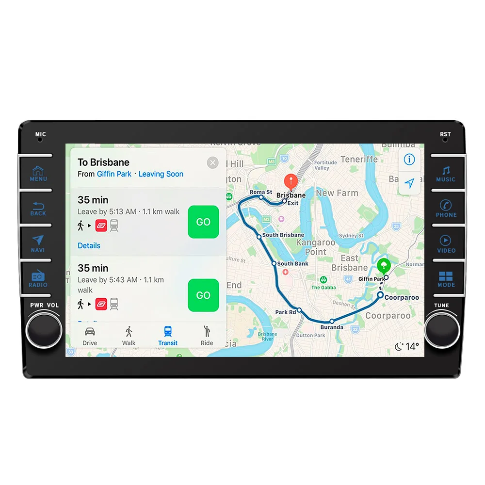 T100 1 5 + 32 ГБ универсальная 9/10 дюймов Двойная ручка gps fm carplay android dvd Автомобильный Радио дисплей сенсорный экран плеер