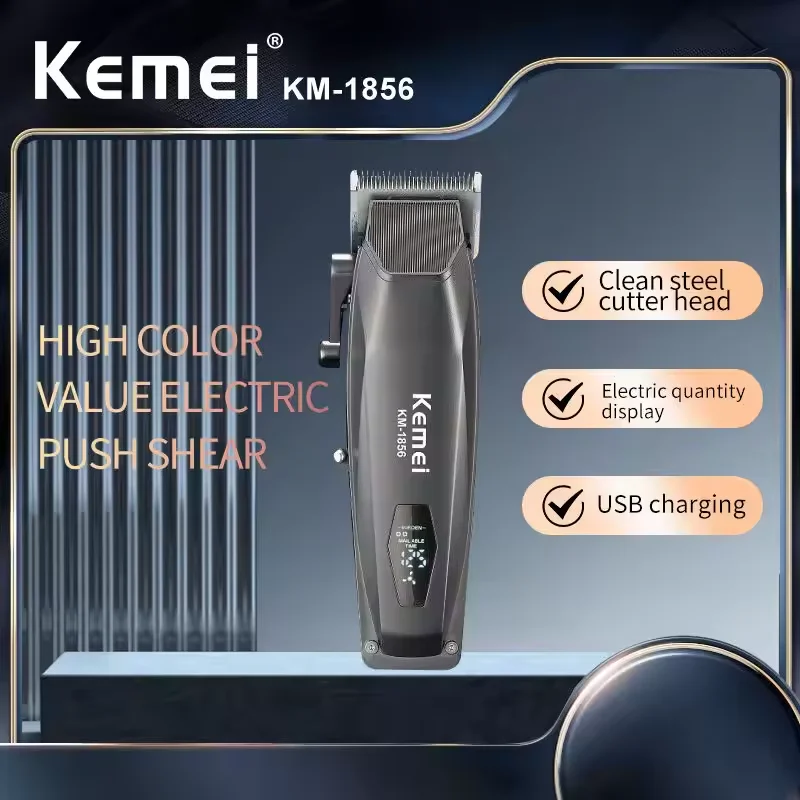 Professional Kemei km-1856 High Speed Hair Trimmer Hot Selling Rechargeable Hair Trimmers for Men Hair Cutter Machine