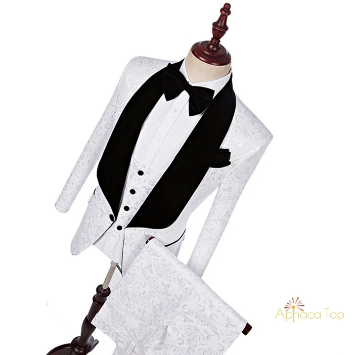 
APHACATOP 2020 Good Quality Slim Fit Groom Tuxedo Custom Men Wedding Suits 