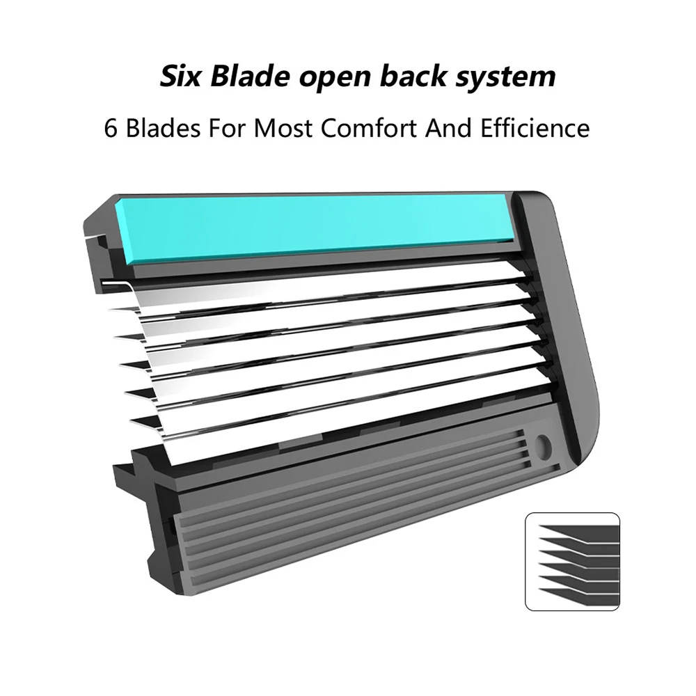 New Design Custom Manufacturer High Quality Safety Razor Men Shaving Razor Six Blades Razors