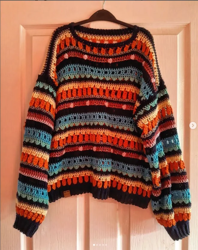 Custom 2022 Women New Knit Jumper Pink Long Sleeve 100% Acrylic Hand Knitted Fashion Sweater