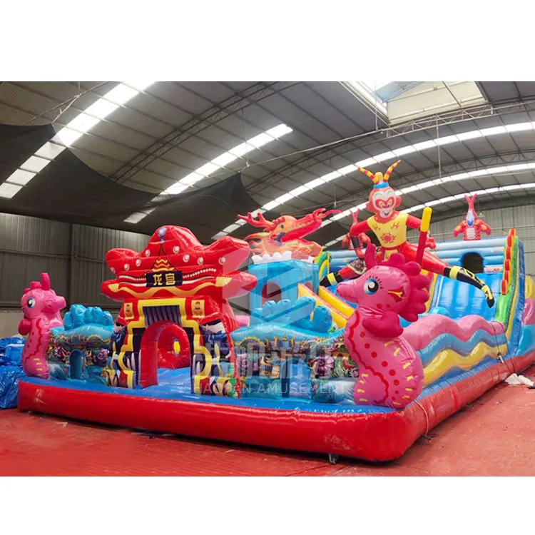 High Quality Amusement Inflatable Monkey King Bouncer Castle With Slide Inflatable Monkey King Castle Jumping