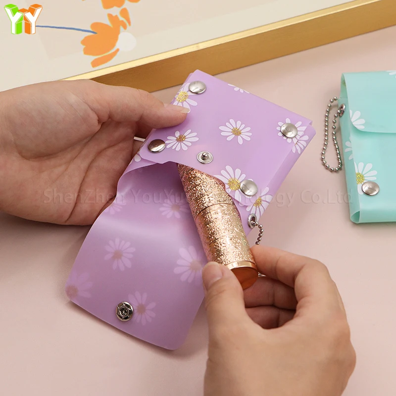 Lipstick Bag Organizer Women PVC Lipstick Pouch Holder Lippie Holder Case Travel Lipstick Case Holder for Girl Women