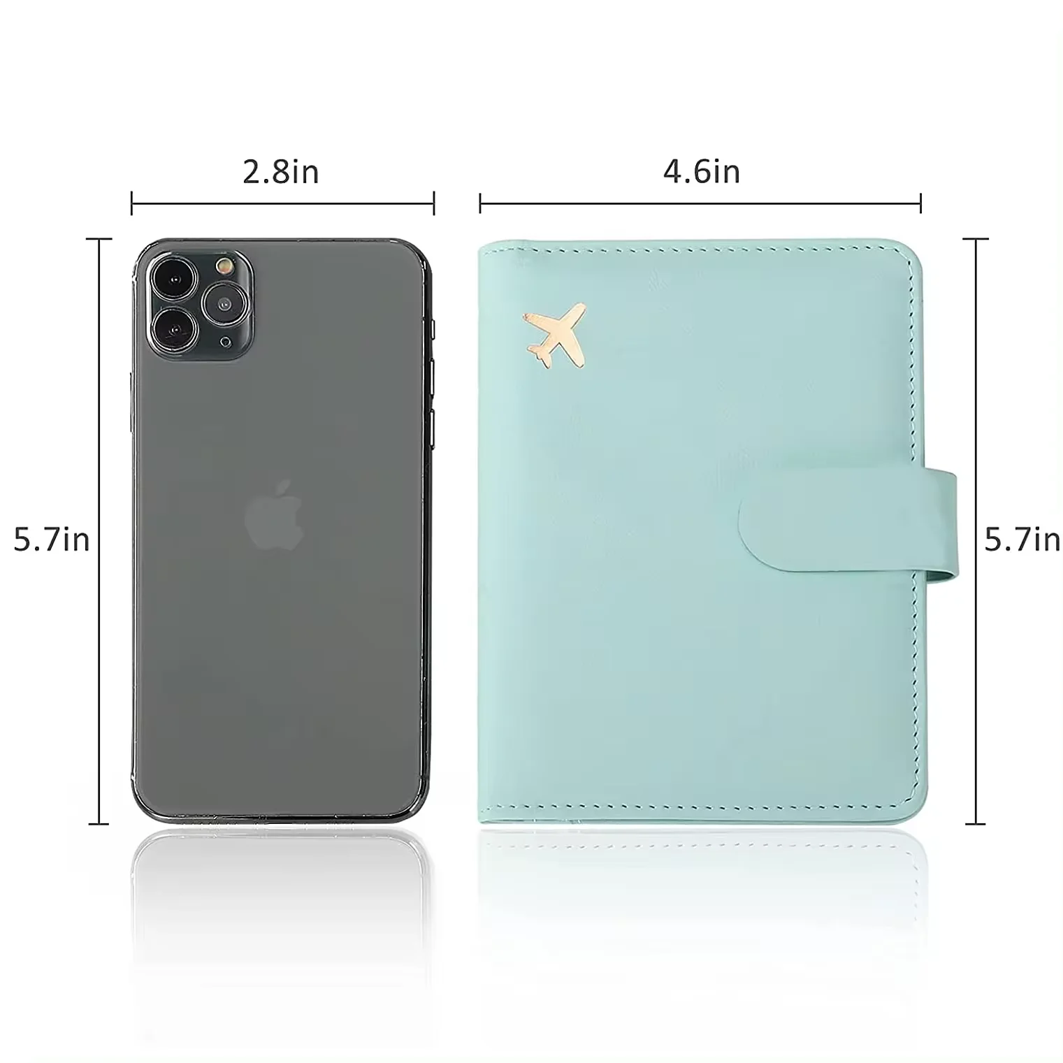 Customized passport card slot holder PU leather magnetic enclosed ID card set passport wallet RFID enclosed