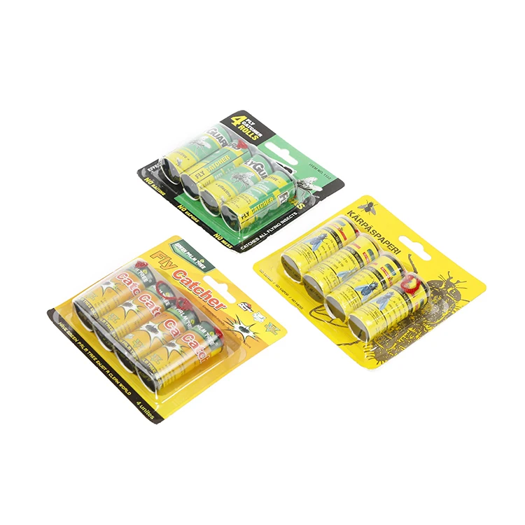 High Quality Cheap Fly Catcher Ribbon Glue Trap Yellow Rlue Ribbon For Gly
