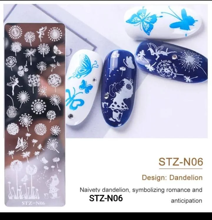nail stamping plate Butterfly Petal Nail Art Transfer Steel Plate Retro  Nail Template Stamping Plate