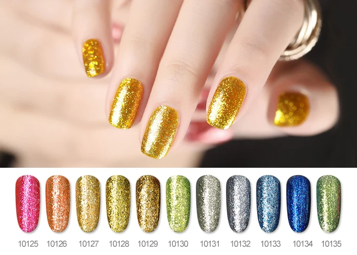 free sample multi color glitter varnish 12ml 15ml no odor GMP ISO platinum gel polish made in DZ China