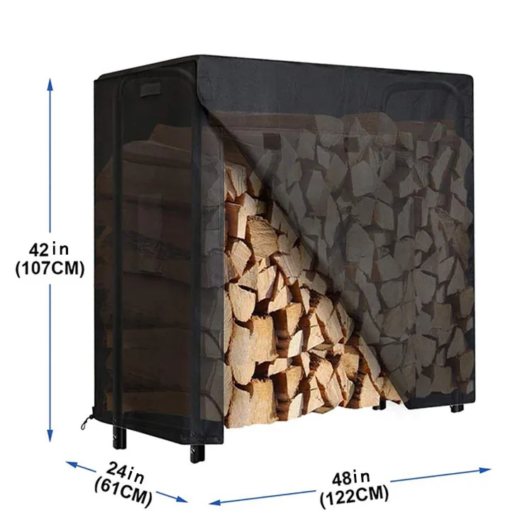 Waterproof Indoor/Outdoor Firewood Rack for Patio Wood Log Holder for Outdoor Use