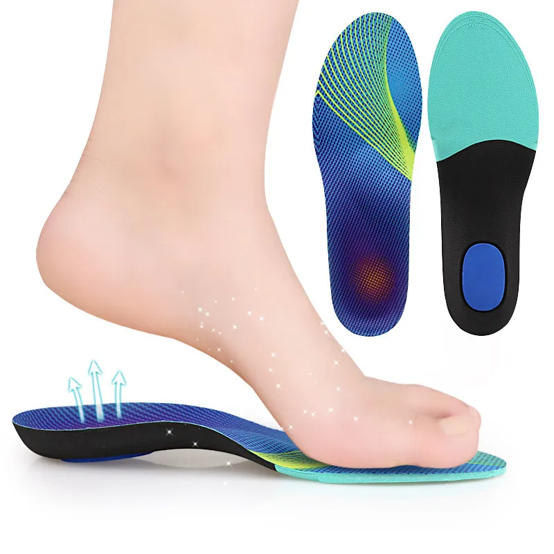Arch Insoles Correction Shoes Pad Arch Support Orthopedic Insole Men Women Sports Eva Shoes Pad Shock Absorption Running Insoles