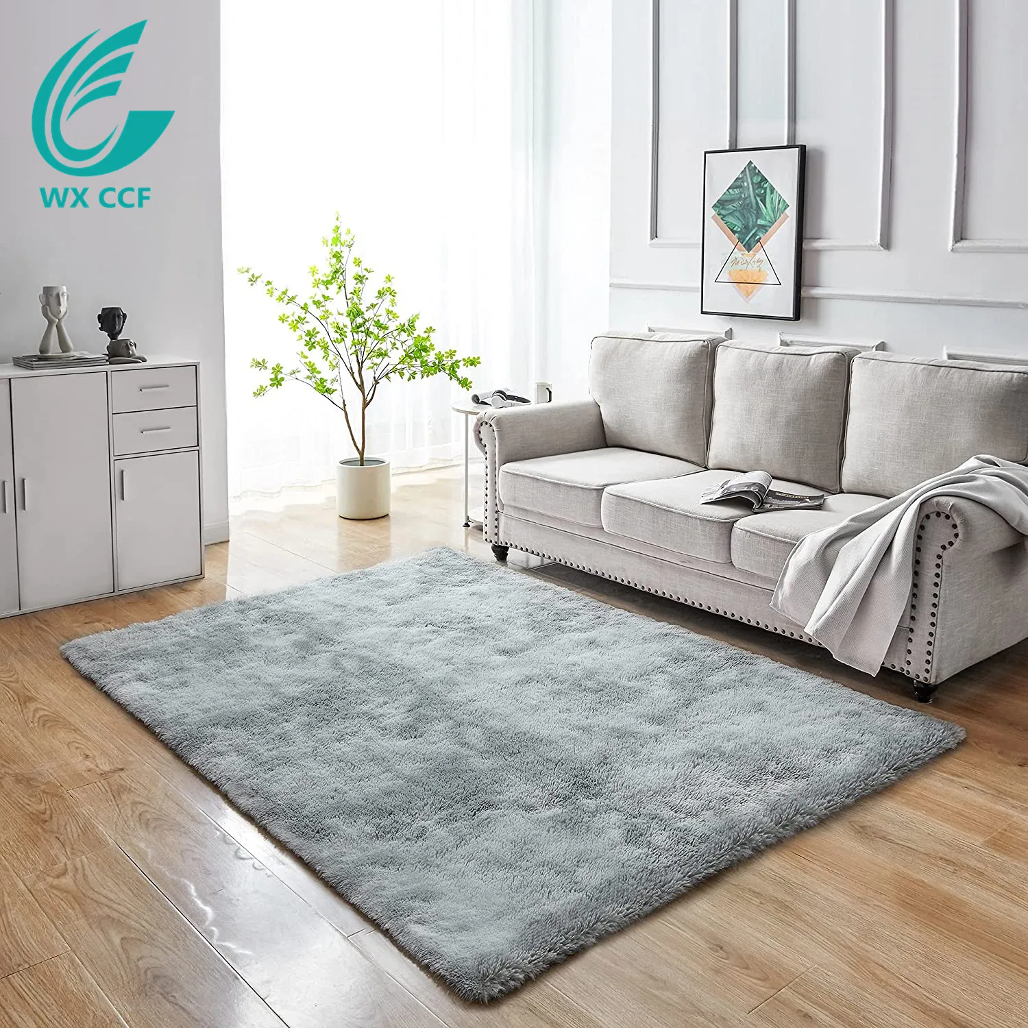  Modern fuzzy colorful soft velvet shaggy plush living room polyester floor carpets and
