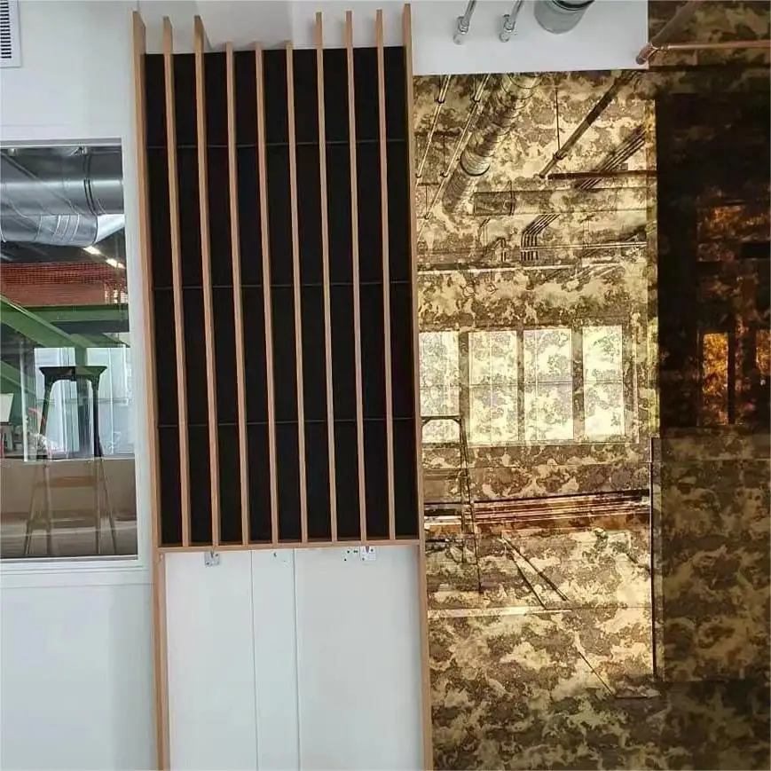 Factory prices antique mirror glass tiles bronze tinted mirror glass wall mirror decorative