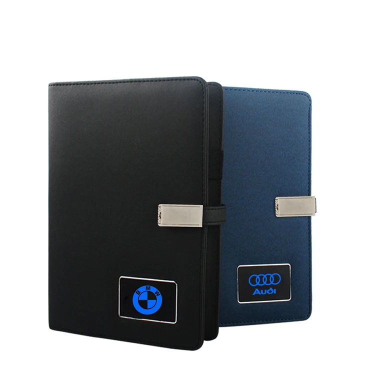 
2021 new idea items custom agenda organizer planner notepad personalized vip notebook with usb a5 promotion powerbank diary 