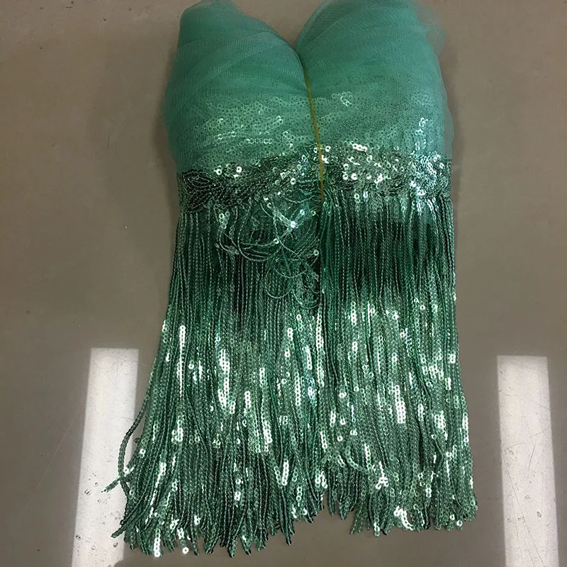 
Fabulous long sequin fringe for latin dance dress evening dress sequin trim sequin tassel fringe 