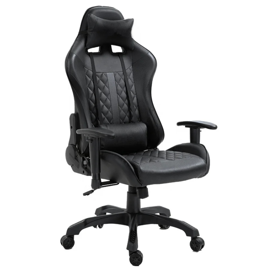 Racer Car Gaming Chair Racing Low Price Black Leather PC Massage Game Chair Seat Swivel Living Room Office Chair Tilt Mechanism