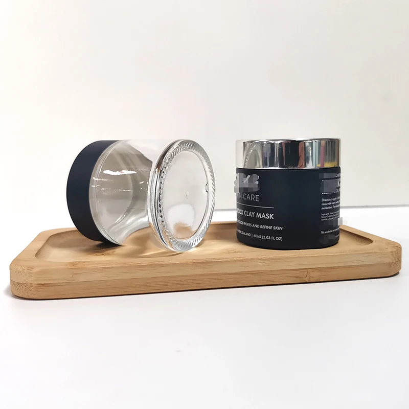 Hot sale cosmetic face cream container 15ml 20ml 30ml 50ml 60ml clear glass jar with lid