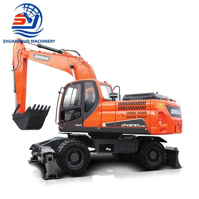 Используется оригинальный колесный экскаватор Doosan 210w-7 210w-9 с хорошим качеством и хорошей ценой