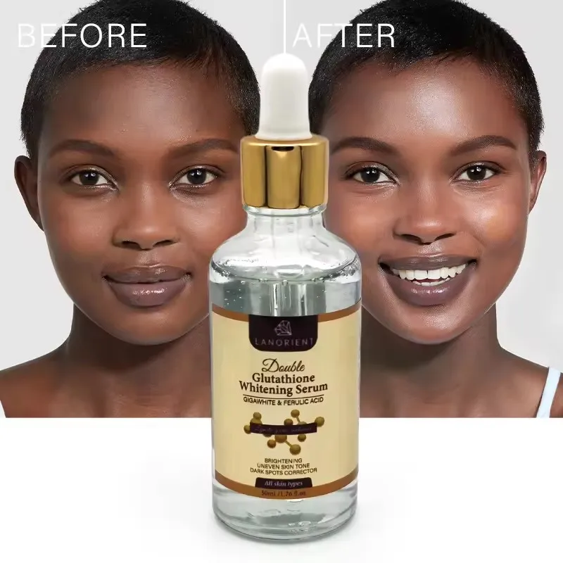 Whitening Lightening And Moisturizing Face Skin Care Serum Product With Glutathion And Collagen 50ML For Dark Skin Essenc