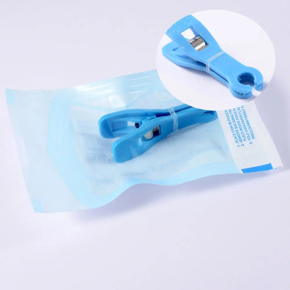 Blue Plastic Disposable Piercing Tool body ear lip navel nose tongue Clear septum forceps pliers clamp tool body piercing
