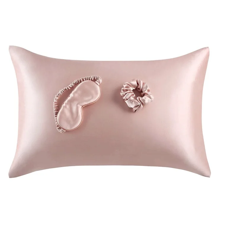 Organic Certified 16 momme silk pillowcase with zipper wholesale silk pillowcase set 100% mulberry silk pillow case