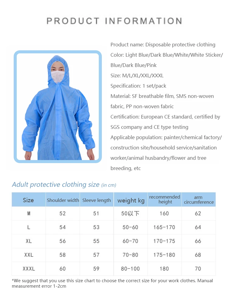 Great Price disposable waterproof insulated coveralls protective suit paper coveralls with hood