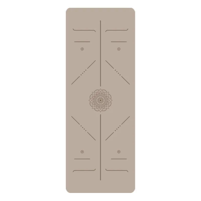 Position Line Laser Printed Yoga Mat  Anti-slip PU Rubber Yoga Mat  Fitness Yoga Mats Eco Friendly Natural Rubber