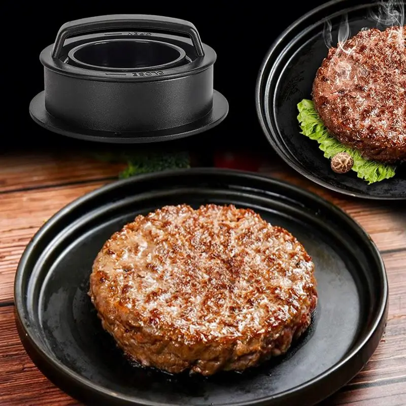 BBQ Tools 3 in 1 Plastic non-stick Manual Stuffed Meat Mold Double Hamburger Press Patty Maker Burger Press