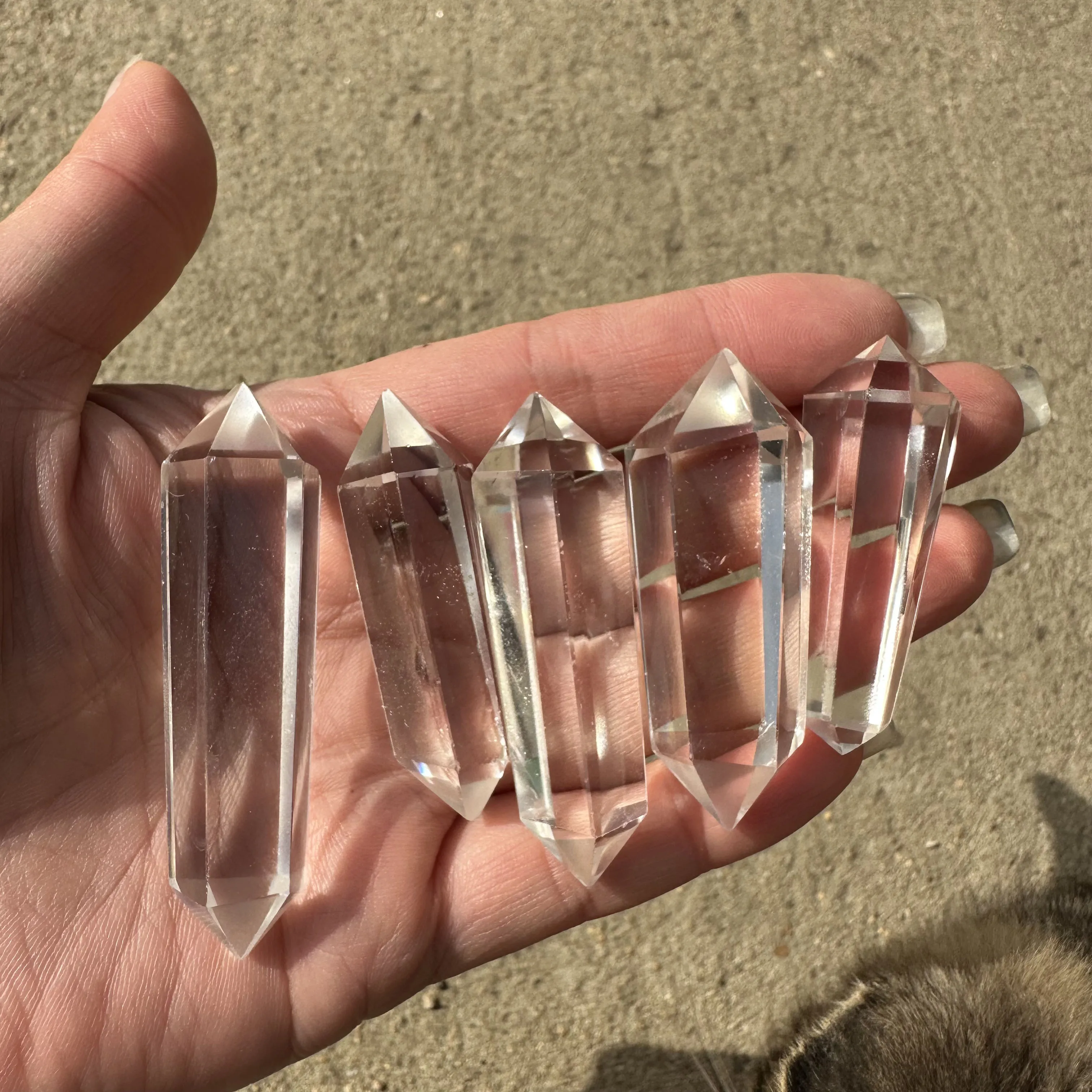 High Quality Clear Quartz Crystal Wand Tower Feng Shui Style Natural Transparent Double Point Terminated Stone Spiritual Decor