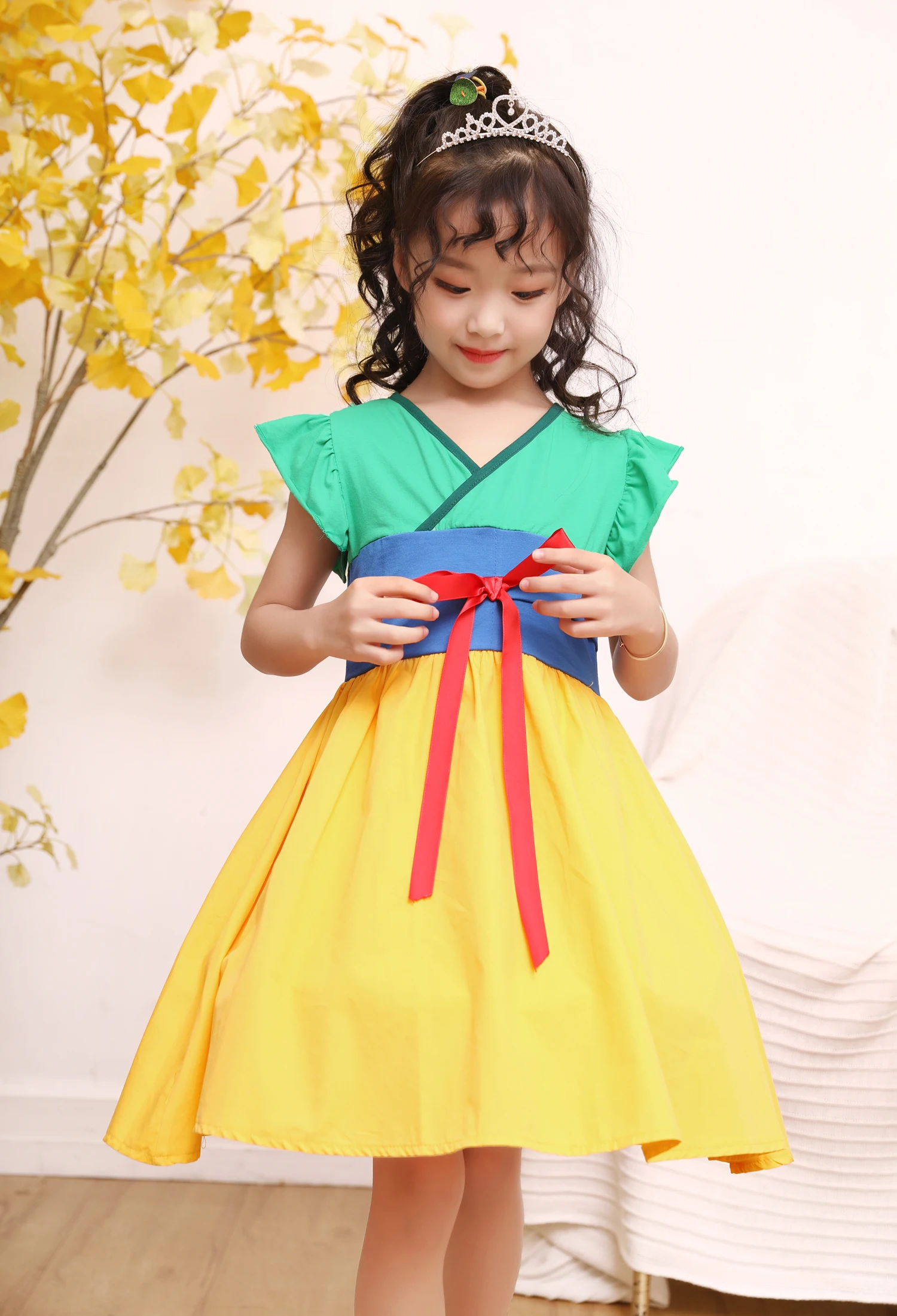 NEW Kids Asian Princess Dress Up Baby Costume Child Mulan Sparkle Classic Girls Clothing D74