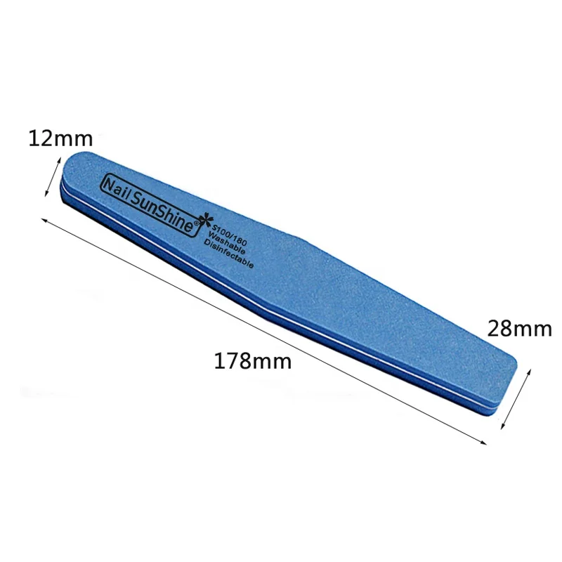 
Korea Japanese Quality Washable 6 colors 100/180 diamond sponge nail buffer sanding nail files sponge 
