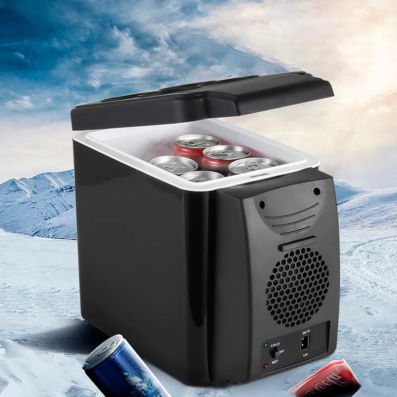 Outdoor 6L Portable Chargeable Mini Refrigerator Camping Mini Fridge Car Refrigerator