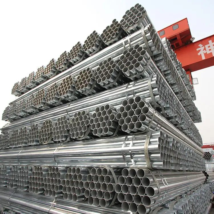 Welded hot dipped galvanized steel pipe pre galvanised plumbing round hollow section q235 schedule 40 carbon erw steel pipes
