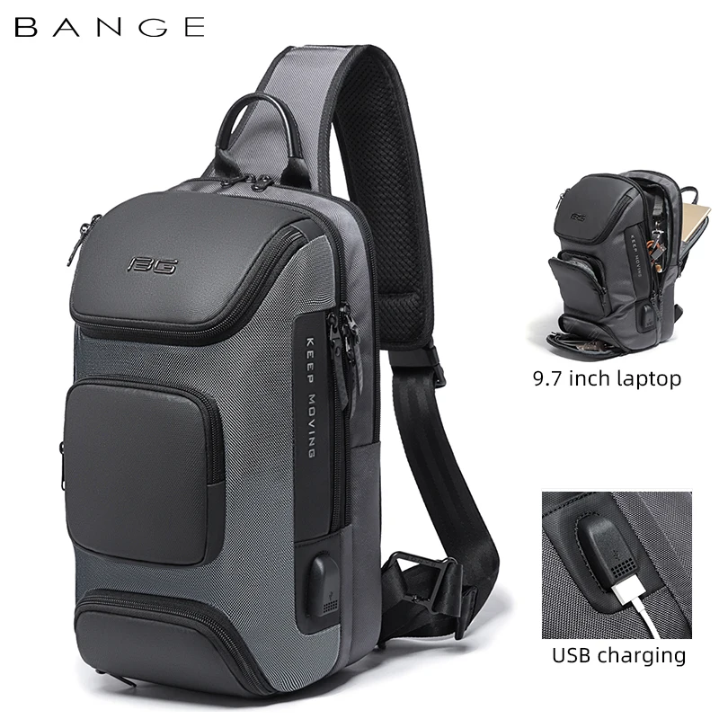 
2020 new design hot selling custom oem fashion men anti theft shoulder waterproof chest crossbody sling bag for men 