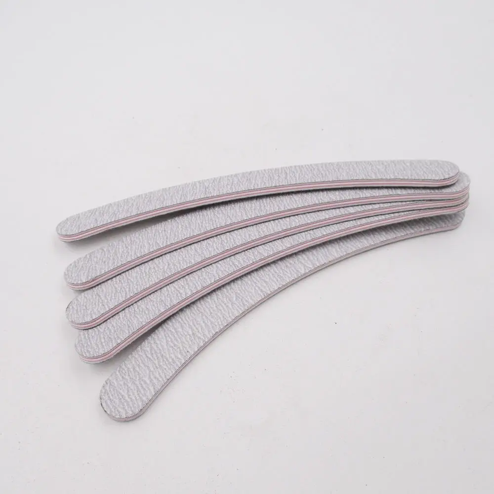 Japan Sand Paper Zebra Grey Nail File 100/180 Grit for Poly Nail Gel Manicure Kit Salon Home Use Nail File
