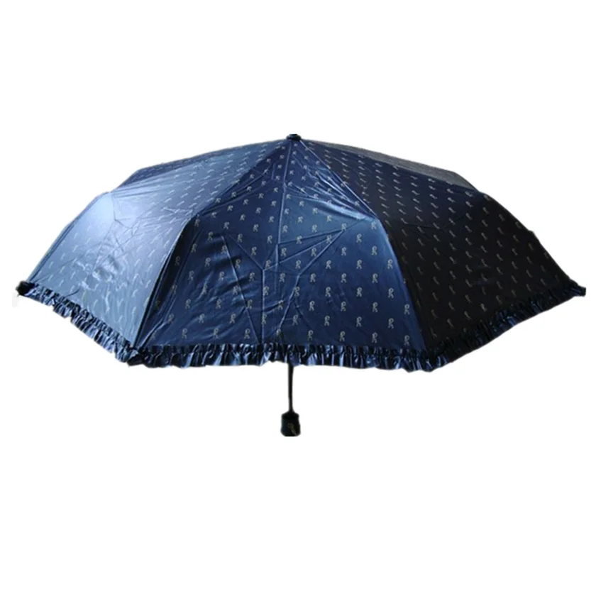 small size light weight fan advertising gift rain gear paraguas three folding umbrellas