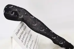 Лидер продаж в Алжире, инкрустированные шелковые колготки с цветочным принтом, чулки для маленьких девочек