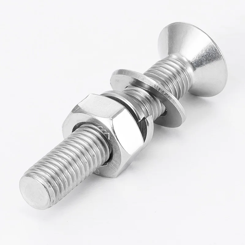 DIN7991/DIN934/DIN125/GB93 Hexagon countersunk head screws with flat washer washer nuts Composite suite