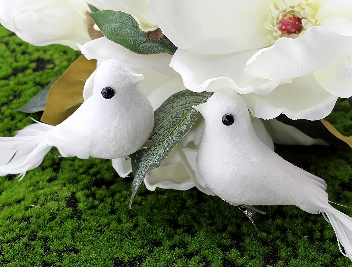 Simulation Foam dove  Artificial Birds Wedding Decor, Realistic Garden Tree Decor Ornament Artificial Feathered piegon/