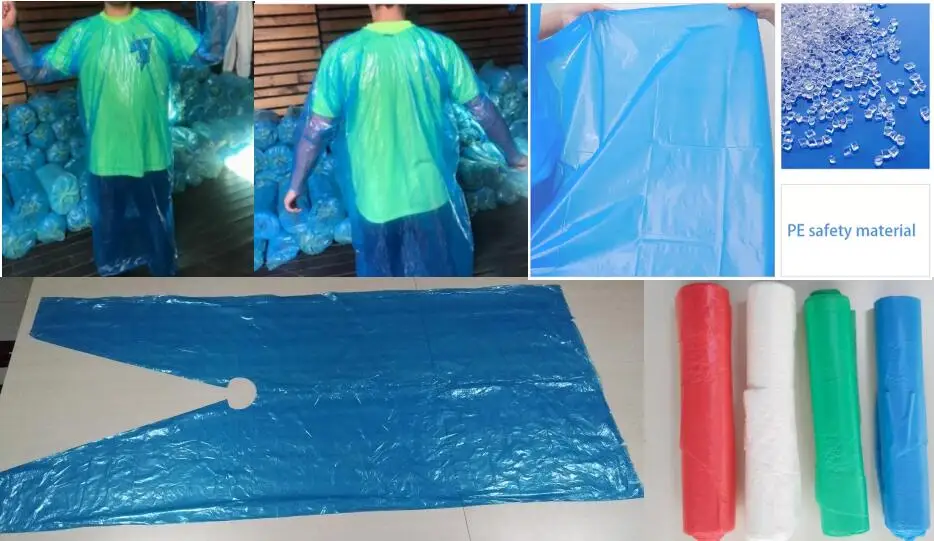 Disposable Butcher Gown for Food Factory PE smock