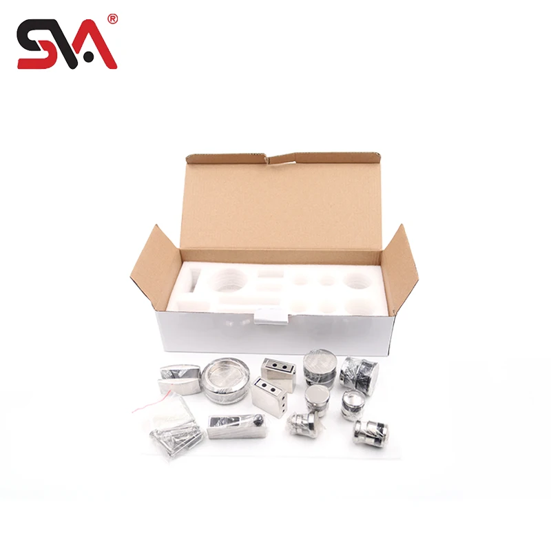SVA-0001 Modern Soft Closing Concealed Automatic Bathroom Frameless Flush Shower Sliding Glass Door Hardware Roller System