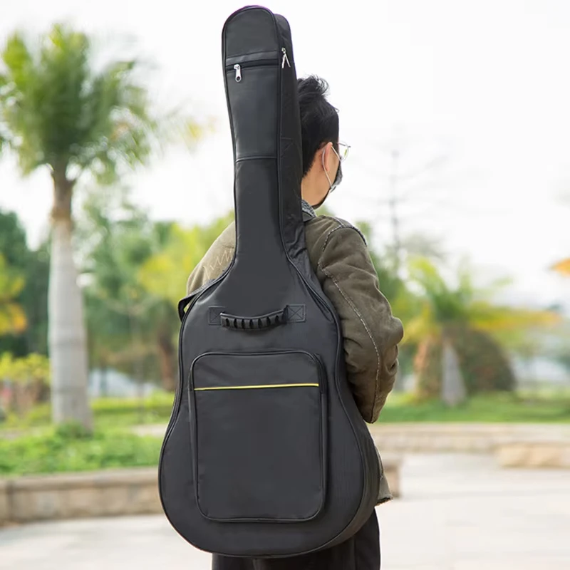 41Inch Guitar Bag Backpack Waterproof Bags Rip-stop Oxford Nylon Double Strap Padded Black Guitar Case Guitars Backpacks