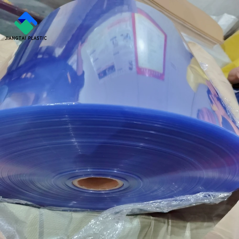 Jiangtai 0.35mm blister packing PVC film clear rigid PVC roll